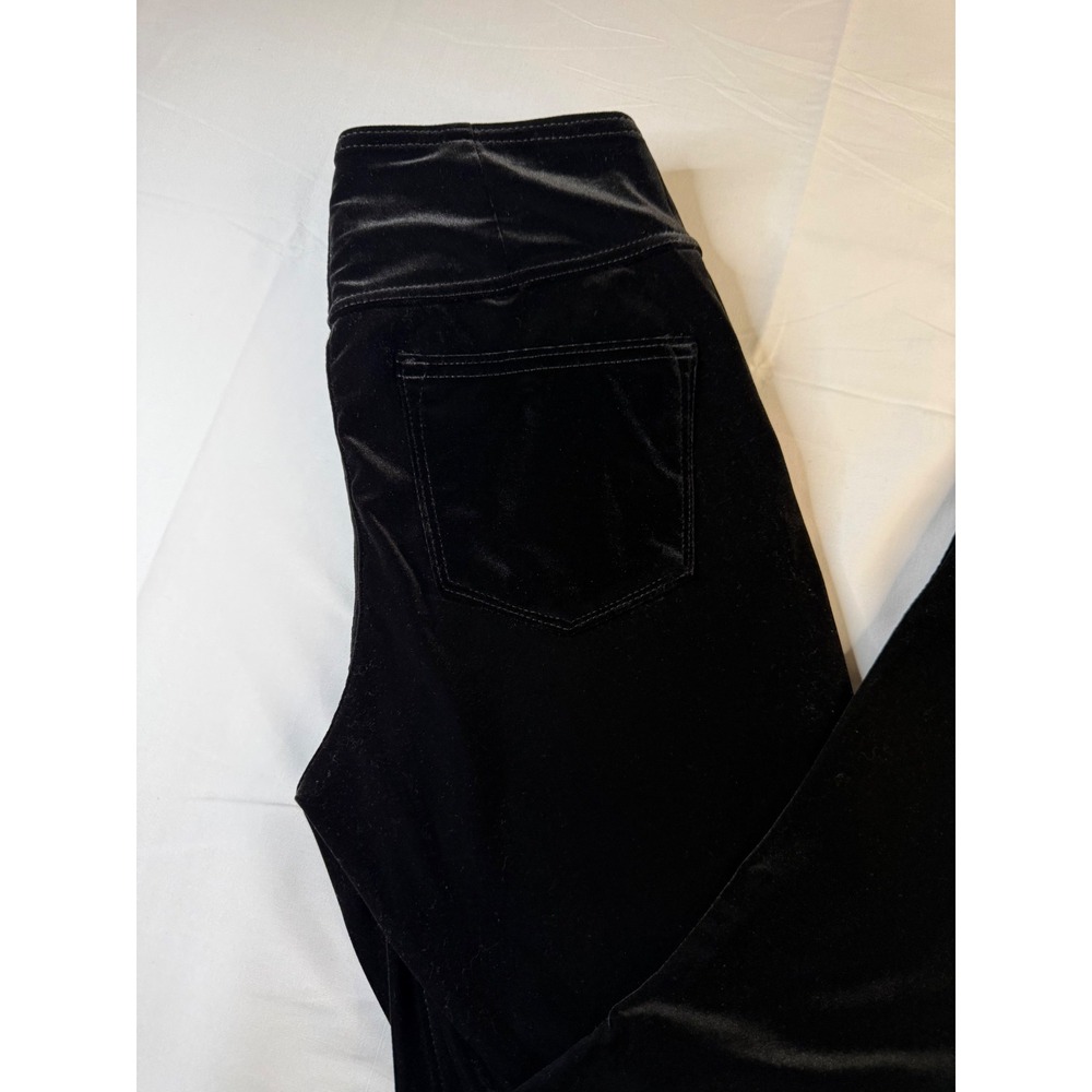 Sofia Jeans by Sofia Vergara Black Velvet Flare Pants High‎ Waist Small 4-6